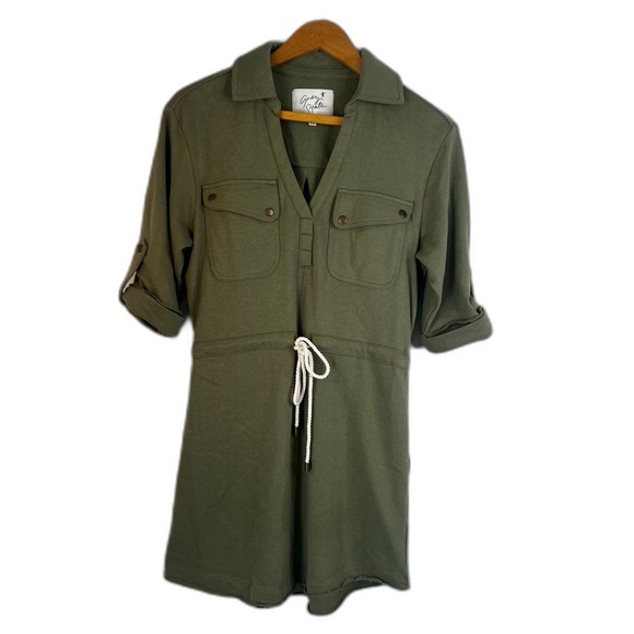 Grey State Dresses & Skirts - Grey State Drawstring Waist Boho Casual Cool Soft Fleece Active Dress Size XS